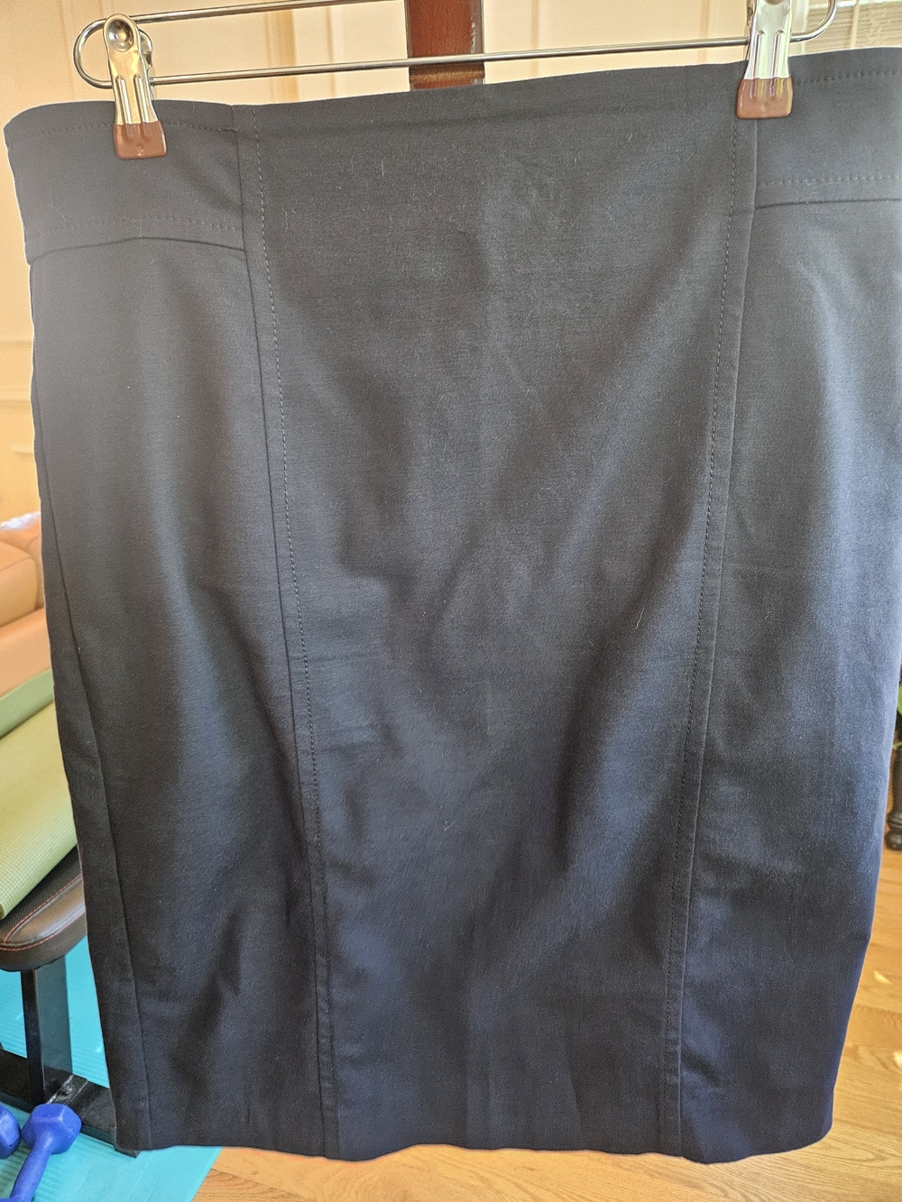 Ann Taylor Navy Blue Pencil Skirt with Seamed Panels